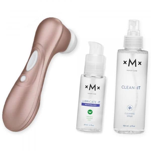 Satisfyer Pro + glidecreme & rengøring
