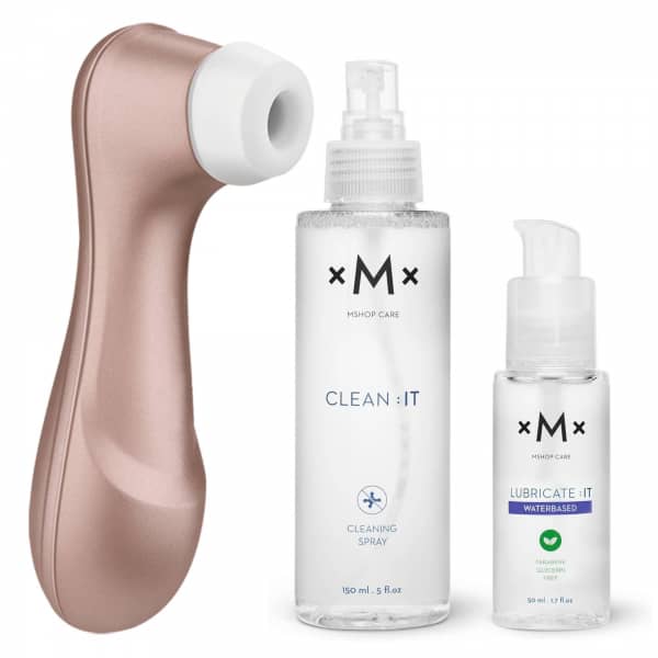 Satisfyer Pro + glidecreme & rengøring