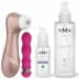 Satisfyer Pro 2 med vibrator, glidecreme og rengøring