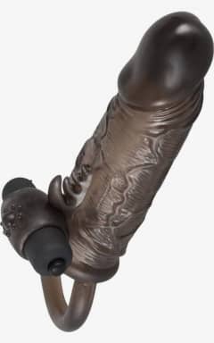 Sexlegetøj til par Penis Extender with Vibrator and Testicle Ring