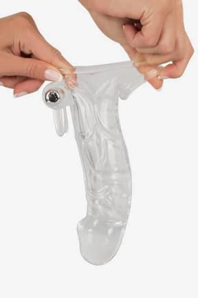 Sexlegetøj til mænd Chrystal Skin Penis Sleeve Vibro