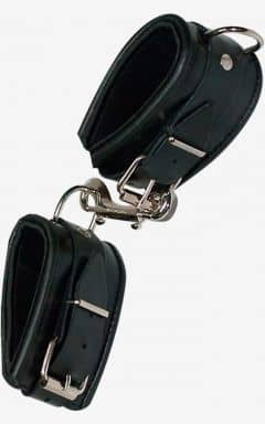 Sexlegetøj Mand til Mand Leather Cuffs Padded