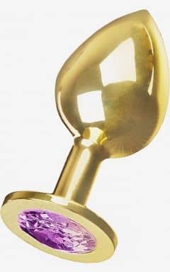 Anal Jewllery L Gold/Purple 4 cm