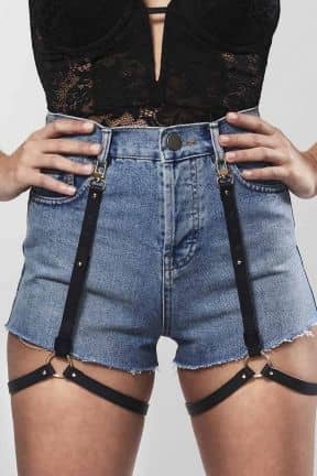 Rollespil Bijoux Indiscrets Maze Shorts Garter Black