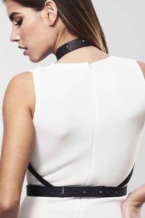 Lingeri Bijoux Indiscrets Maze H Harness Black - BDSM-inspireret accessory