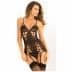 Caged Lace Garter & Chemise Set