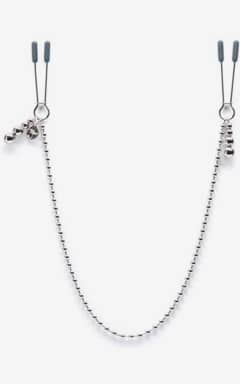 Alle 50 Shades Darker At My Mercy Nipple Clamps - Justerbare brystklemmer med vægte og silkeblødt silikon