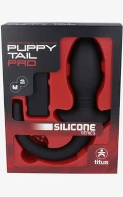 Buttplug og analt sexlegetøj Titus Pro Vibrating Pup Tail Butt Plug