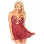 Sheer Lace Babydoll and String S/M