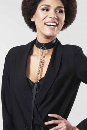 Kropssmykker Bijoux Indiscrets - Maze Wide Choker Black