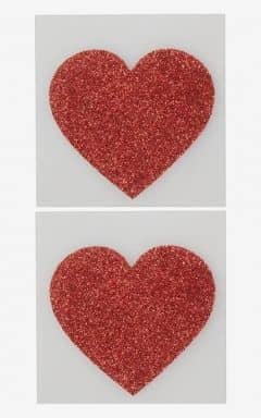 Kropssmykker Nipple Sticker Heart Red