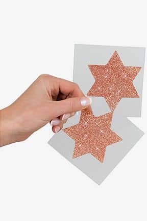 Kropssmykker Nipple Sticker Star Copper