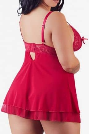 Lingeri Babydoll Lace Red