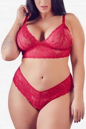 Lingeri Diva Lace Set Red