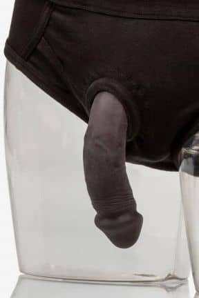 Klassisk dildo Silicone Packing Penis 4" Black