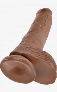 Realistisk dildo King Cock 10inch Cock With Balls Tan