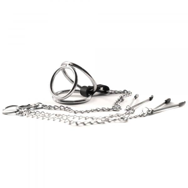 Nipple clamps w. cock ring