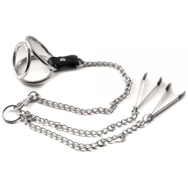 Nipple clamps w. cock ring