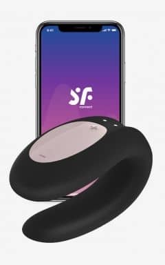 Vibratorer med mobil app Satisfyer Double Joy Couples Vibrator Black