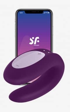 Vibratorer med mobil app Satisfyer Double Joy Couples Vibrator Violet