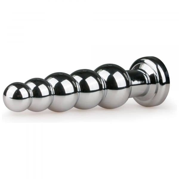 Metal Butt Plug No.14 - Silver/Clear