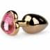 Metal Butt Plug No.3 - Gold/Pink