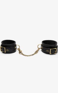 Alle 50 Shades of Grey -Bound to You Ankle Cuffs - Luksus fodlænker i kunstlæder med stilfulde gulddetaljer