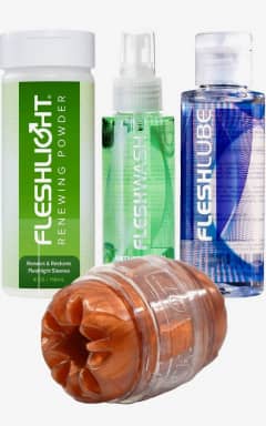 Sexlegetøj sæt Fleshlight quickshot + lube + clean