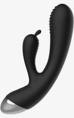 Dildo Electroshock E-Stimulation Rabbit Vibrator - Black