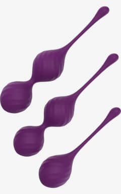 Bækkenbund og inkontinens Kegel Ball Three pcs Set purple