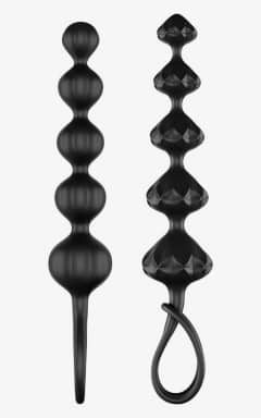 Anal Satisfyer - Love Beads Soft Silicone Black