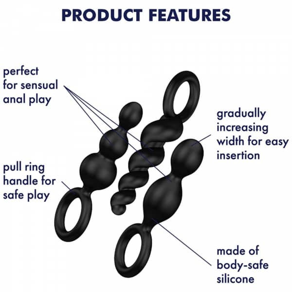 Satisfyer - Booty Call Plugs Black