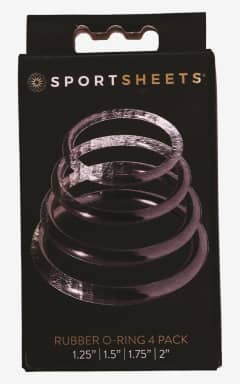 Strapon Sportsheets Rings Set-4 Assorted Sizes(Singles) - 