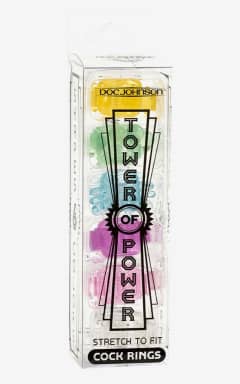 Penisringe Doc Johnson Tower Of Power 6 Pack Multi-Colored