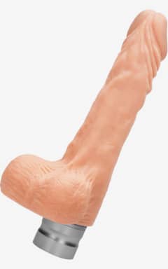Til hende 17 cm Realistic Vibrating Dildo With Balls Nude