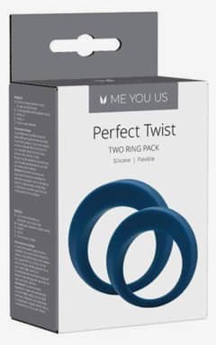 Til par Linx Perfect Twist Cock Ring Set Blue Os