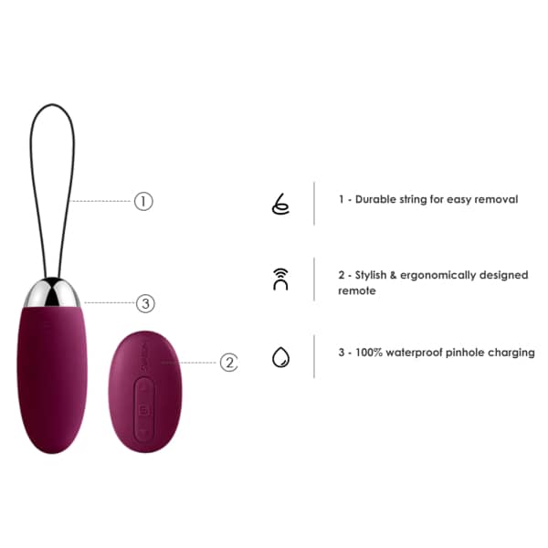 Kb Svakom - Elva Vibrating Egg Violet - Vibrerende g | Mshop.dk