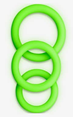 Intimlegetøj 3 pcs Cock Ring Set Glow in the Dark