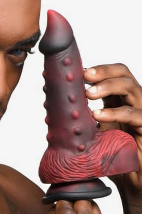 Alle Lava Demon Thick Nubbed Silicone Dildo