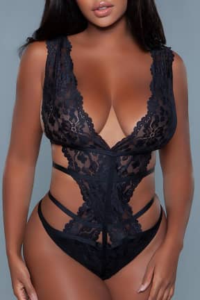 Lingeri BeWicked Tatum Bodysuit Black XL