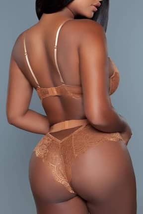 Lingeri BeWicked Bettany Bodysuit Caramel S