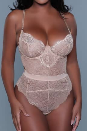 Lingeri BeWicked Bettany Bodysuit Nude M