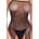 Sparkle Crotchless Bodystocking OS Black