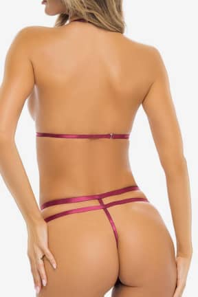 Sexet undertøj I Like It Rough 2PC Choker Set Burgundy