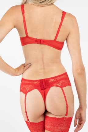 Lingeri 3 Piece Bra Set Marzia Red LXL