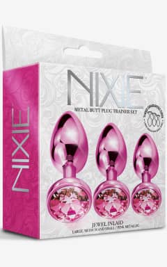 Analt Nixie Metal Butt Plug Pink Metallic
