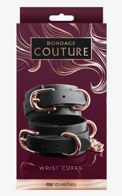 Bondage Bondage Couture Wrist Cuffs Black