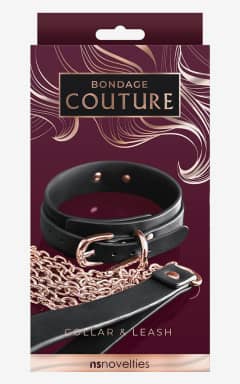 Nyheder Bondage Couture Collar And Leash Black