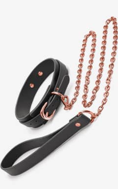 Nyheder Bondage Couture Collar And Leash Black
