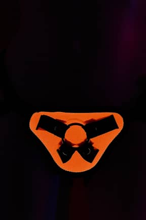 Anal sexlegetøj Radiant Strap On Glow In The Dark Orange